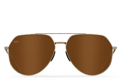 Tangle Free Aviator Hex - Amber Gold Polarized