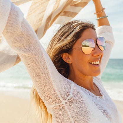 Tangle Free Aviator - Peach Polarized